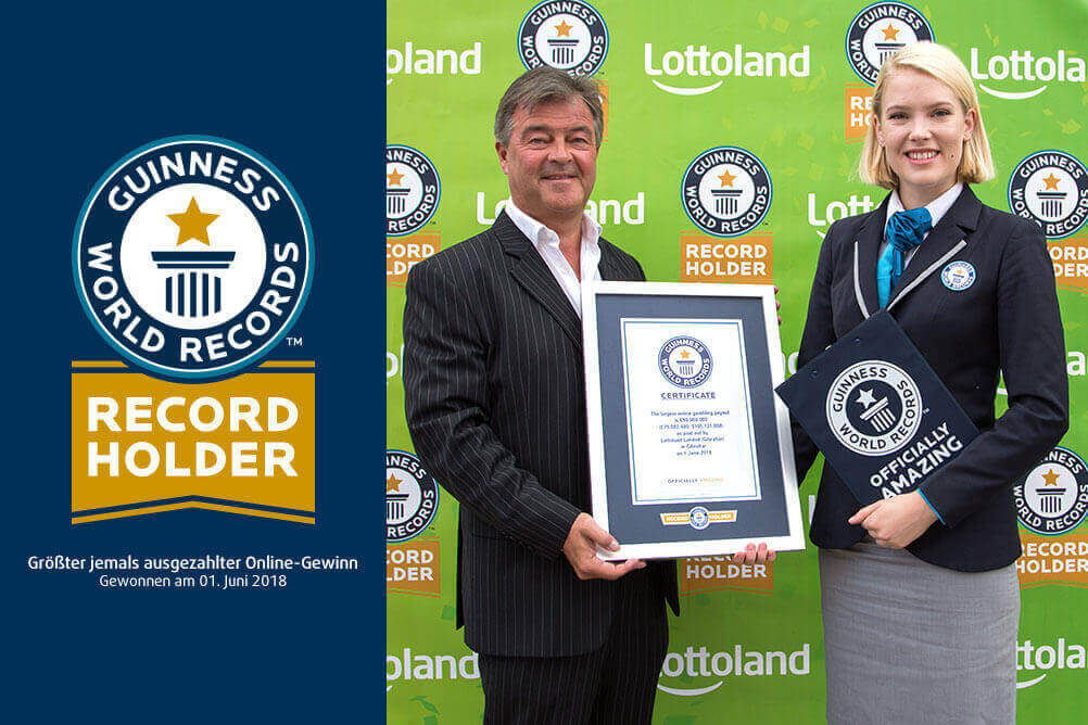 Lottoland Achieves Guinness World Records™ Title: €90 Million EuroJackpot  Pay-out Secures Lottoland a World Record